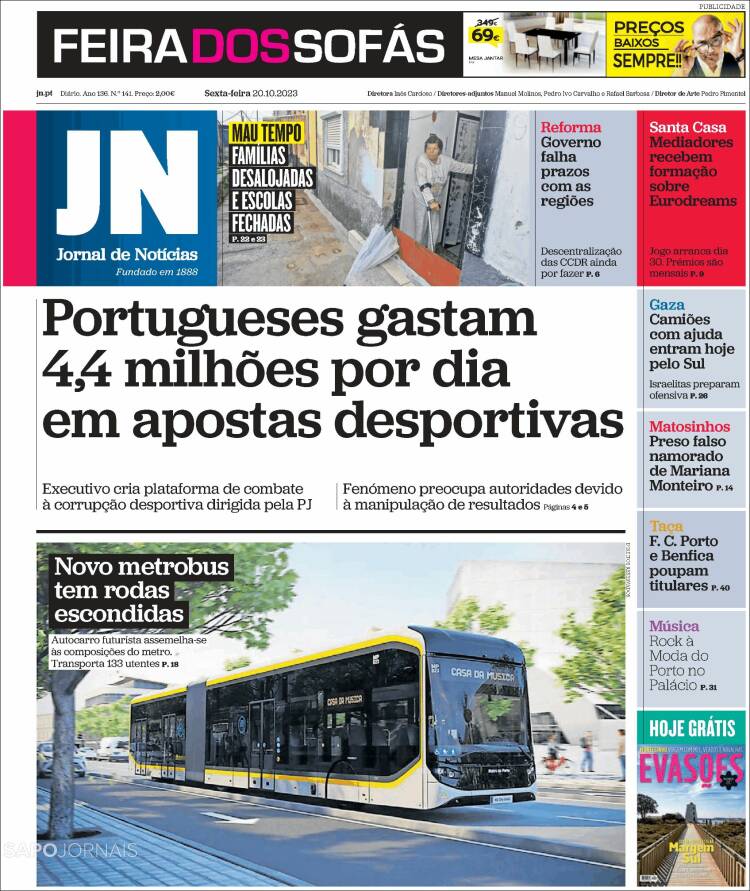 Portada de Jornal de Notícias (Portugal)