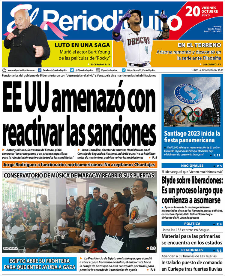 Portada de Periodiquito de Aragua (Venezuela)