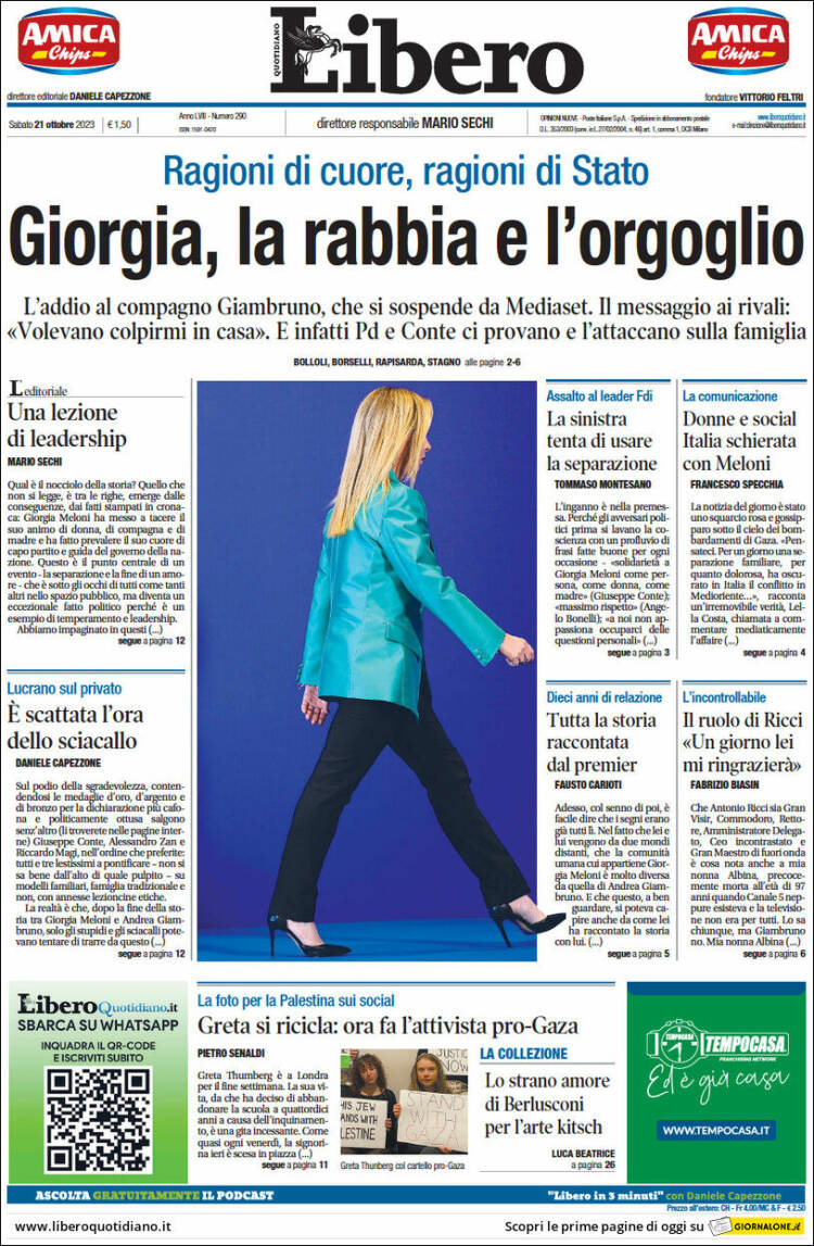 Portada de Libero (Italia)