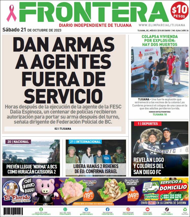 Portada de Frontera (México)