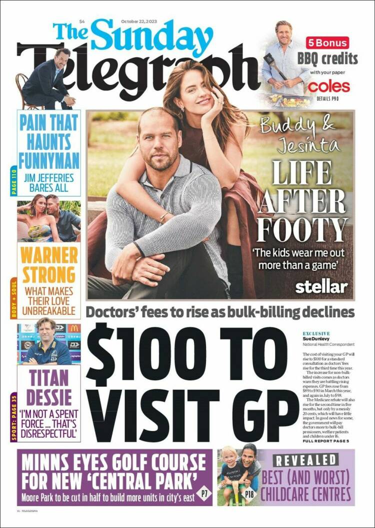 Portada de The Daily Telegraph (Australia)