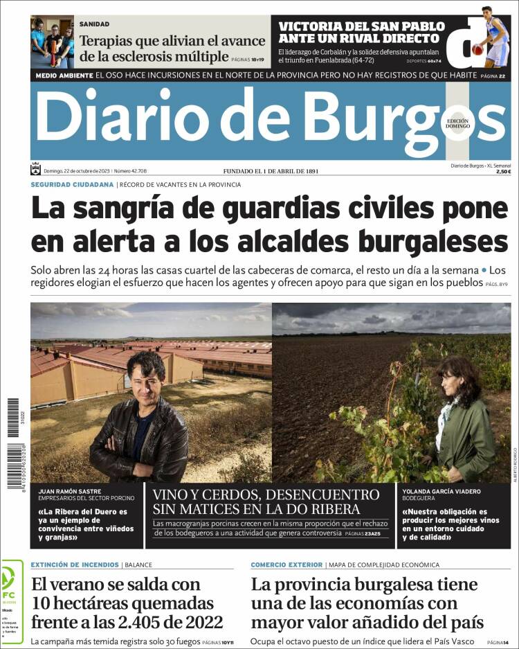 Portada de Diario de Burgos (Espa&ntilde;a)