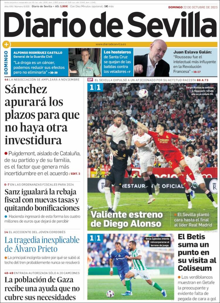 Portada de Diario de Sevilla (Espa&ntilde;a)