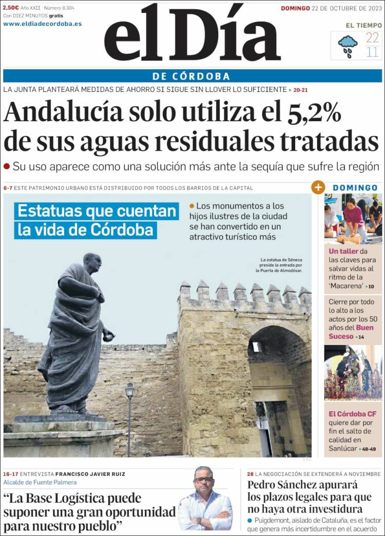 Portada de El Día de Córdoba (Espa&ntilde;a)