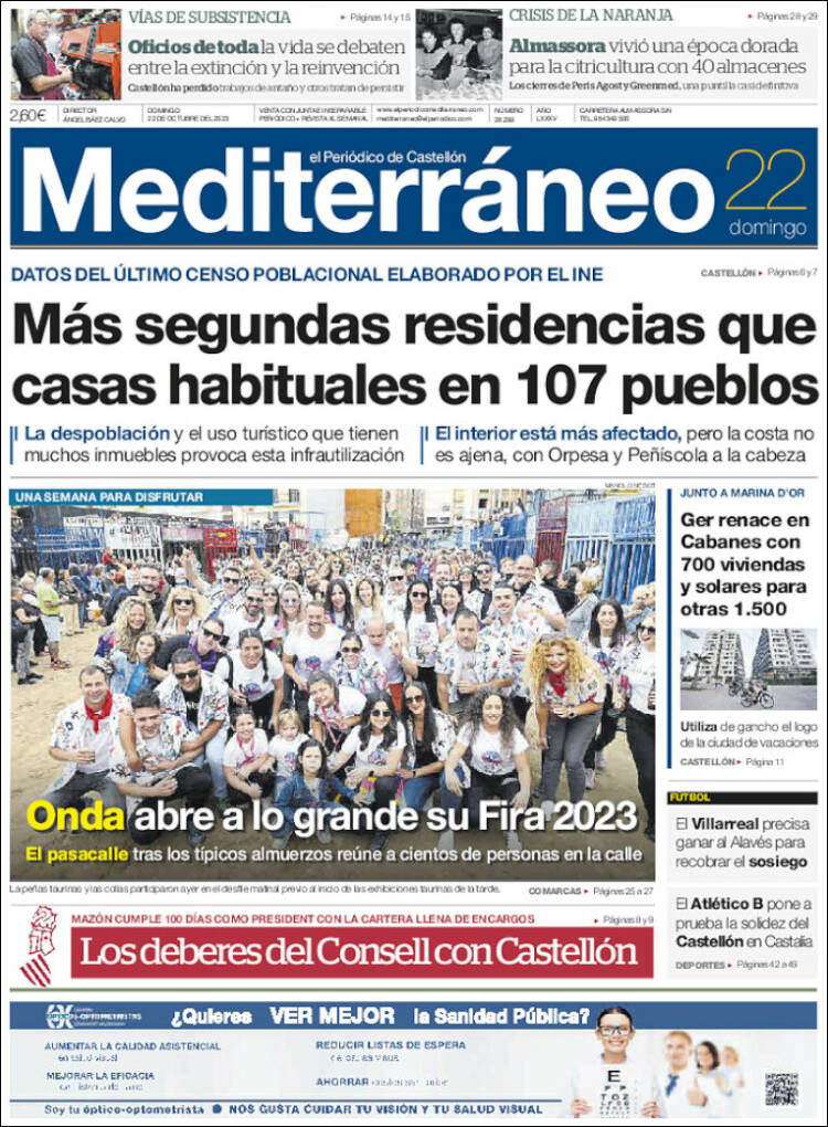 Portada de El Periódico Mediterraneo (Espa&ntilde;a)