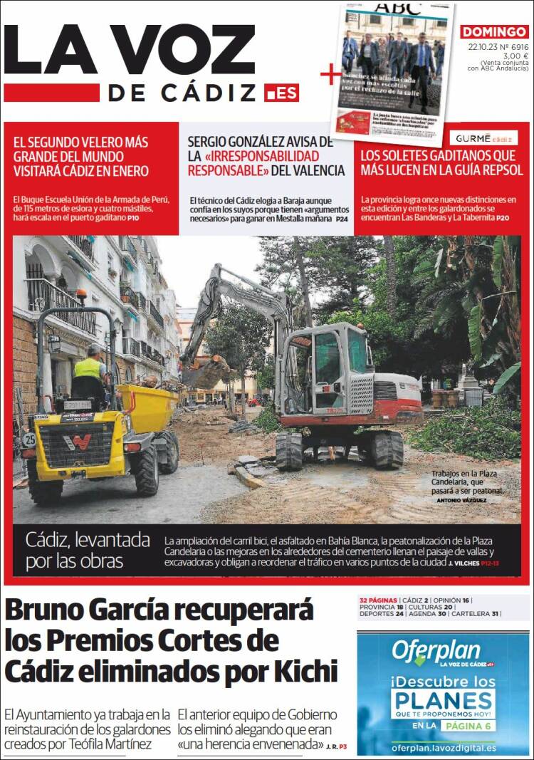 Portada de La Voz de Cádiz (Espa&ntilde;a)