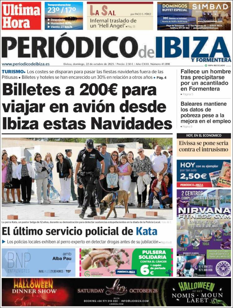 Portada de Periódico de Ibiza (Espa&ntilde;a)