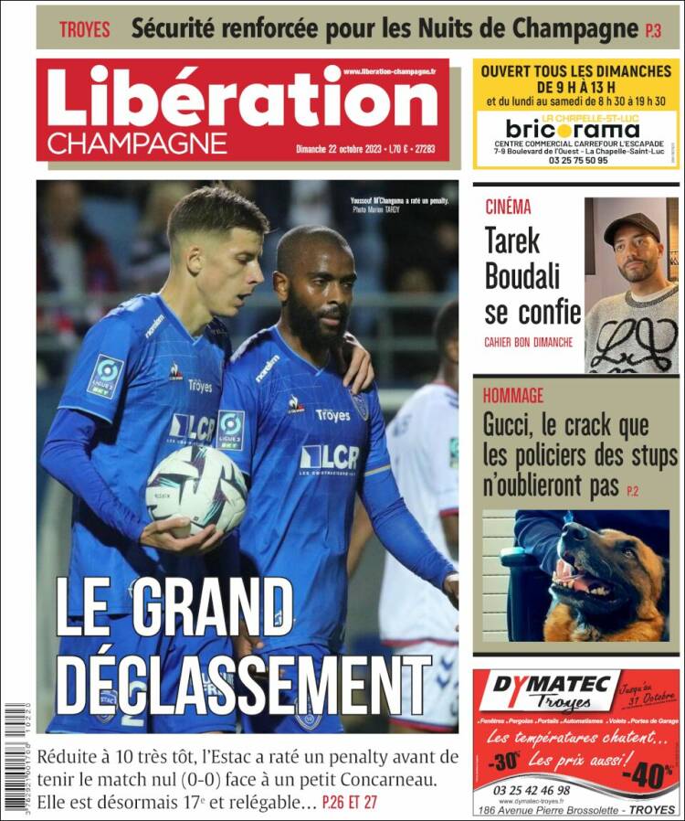 Portada de Libération Champagne (Francia)