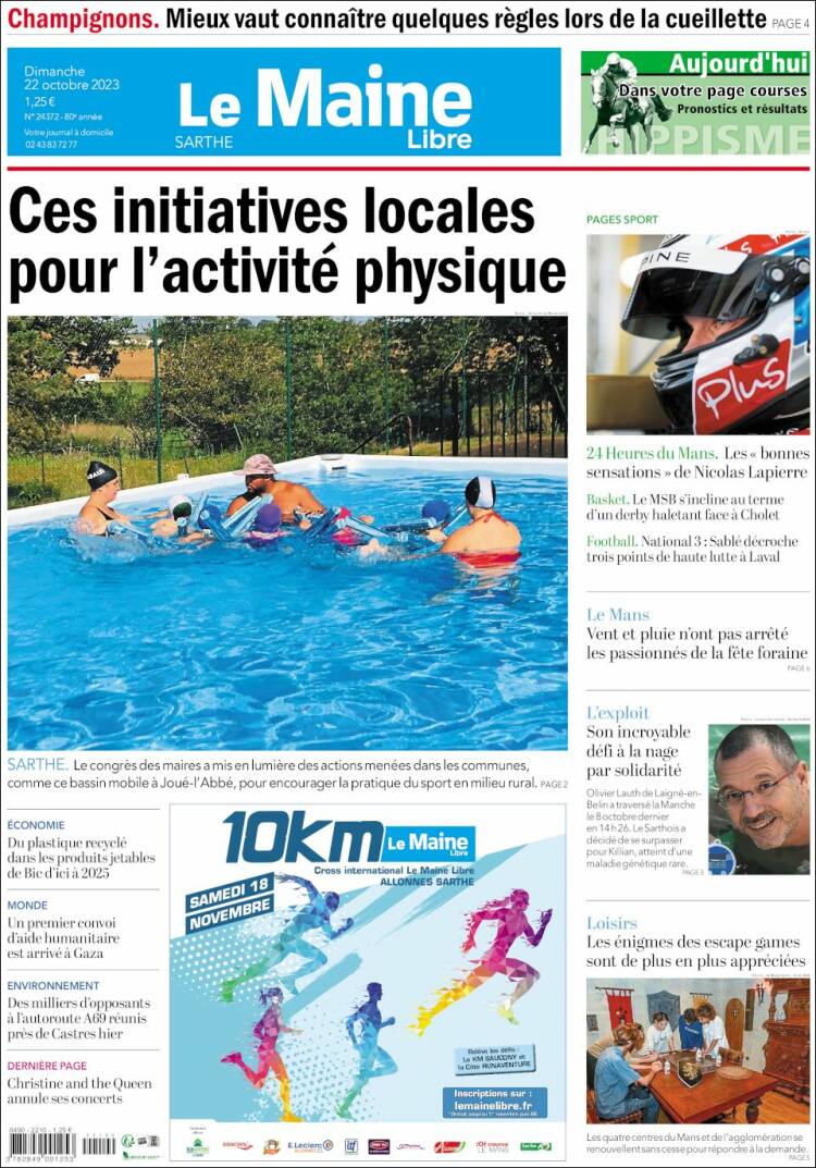 Portada de Le Maine Libre (Francia)