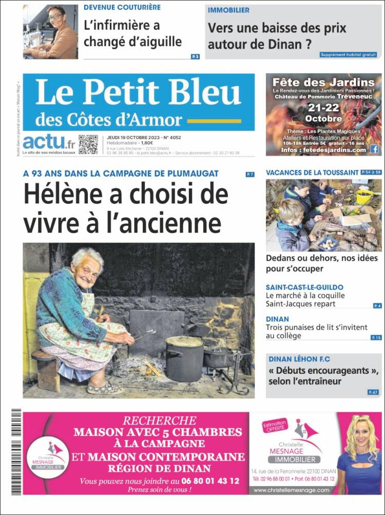 Portada de Le Petit Bleu (Francia)