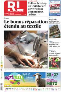 Portada de Le Republicain Lorrain (Francia)