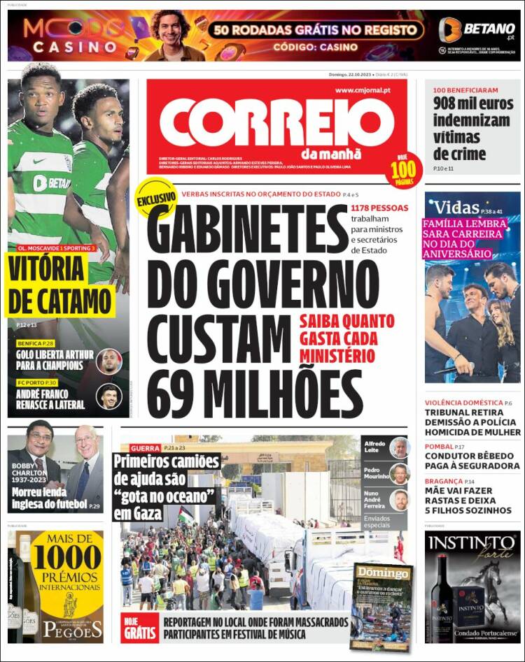 Portada de Correio da Manhã (Portugal)