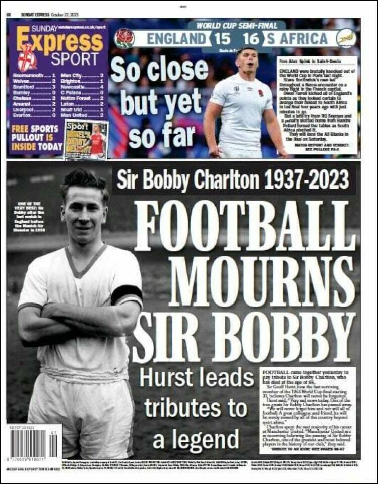 Portada de Express Sport (Reino Unido)