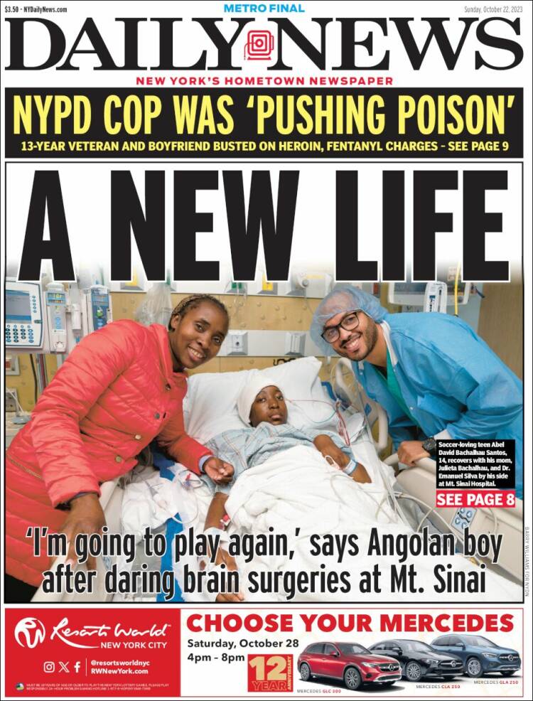 Portada de Daily News - New York (USA)
