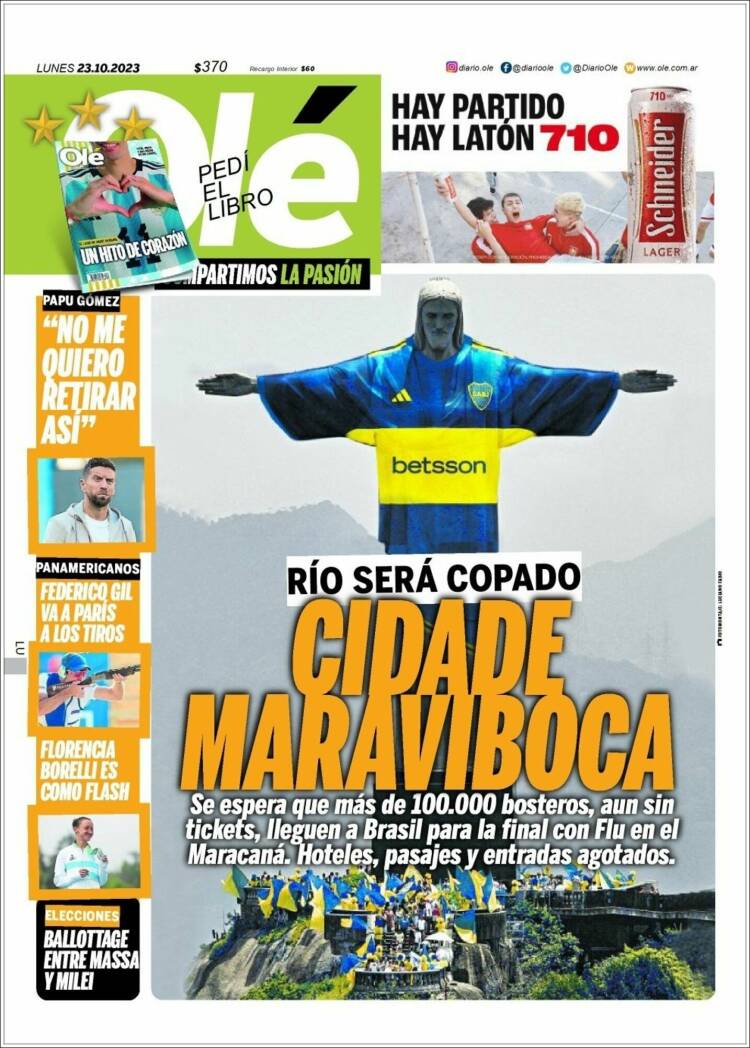 Portada de Olé (Argentina)