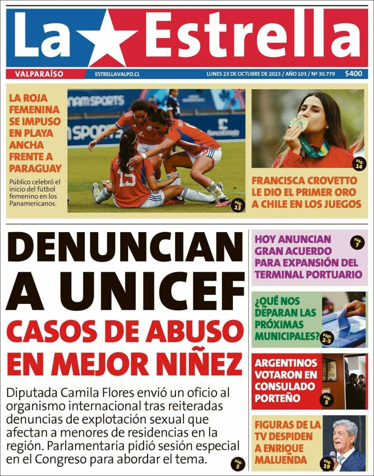 Portada de Estrella de Valparaiso (Chile)