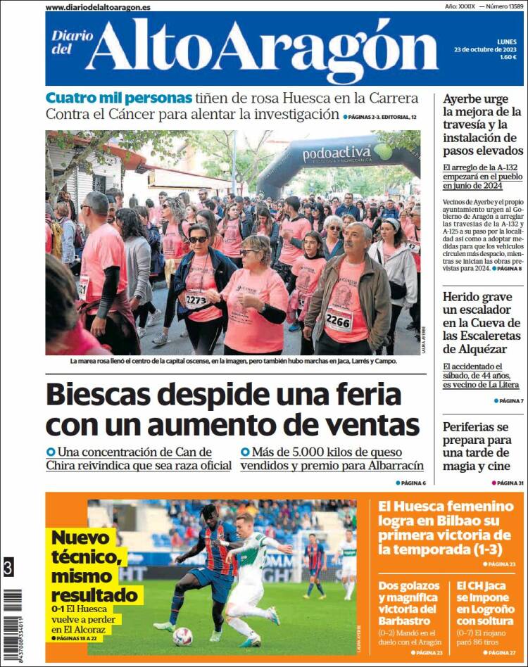 Portada de Diario del AltoAragón (España)