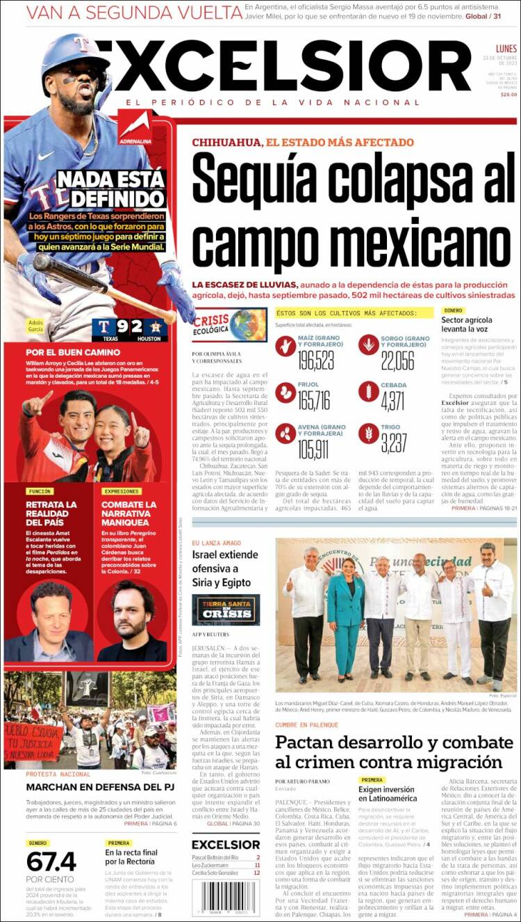 Portada de Excelsior (México)