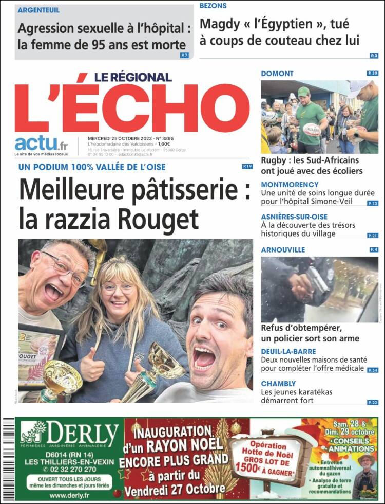 Portada de L'Echo de la Haute-Vienne (Francia)