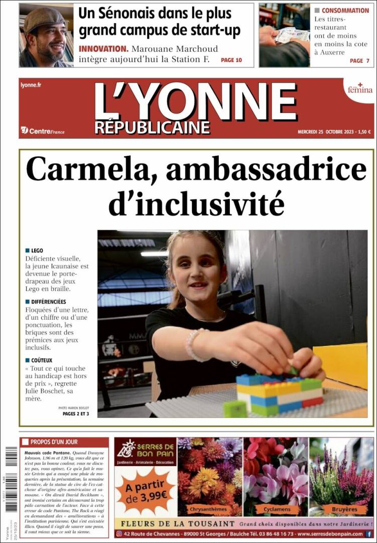 Portada de L'Yonne-Républicaine (Francia)