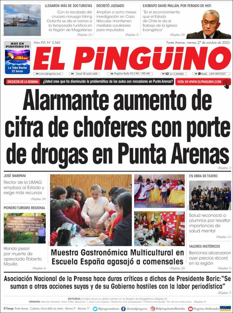 Portada de El Pingüino (Chile)