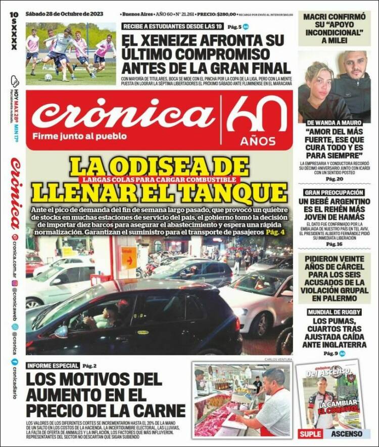 Portada de Diario El Libertador (Argentina)