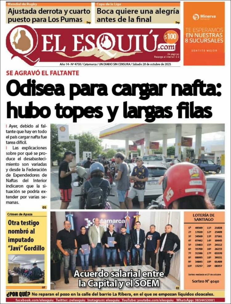 Portada de El Esquiu (Argentina)