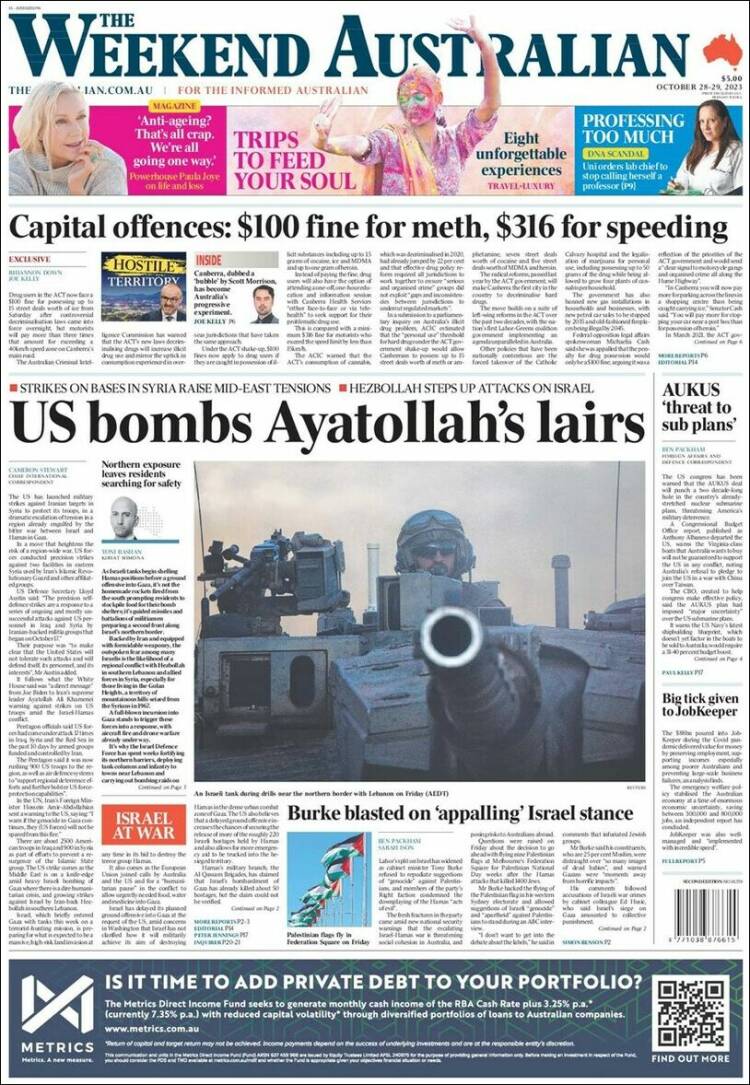Portada de The Australian (Australia)