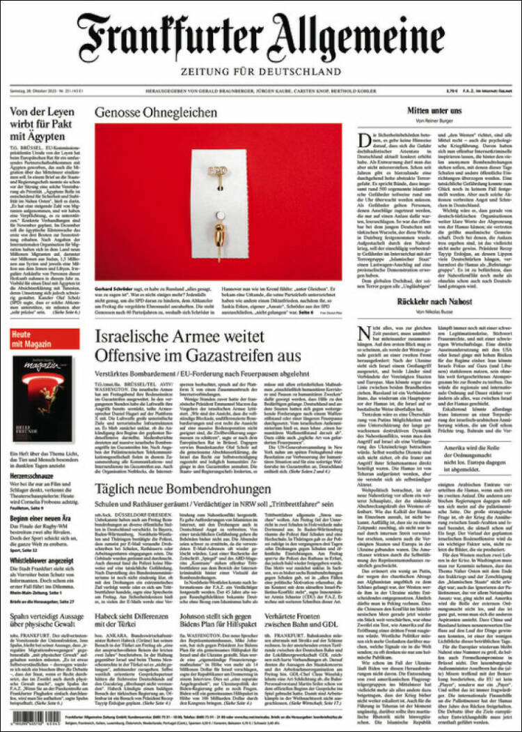 Portada de Frankfurter Allgemeine (Alemania)