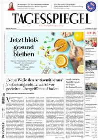 Portada de Der Tagesspiegel (Alemania)