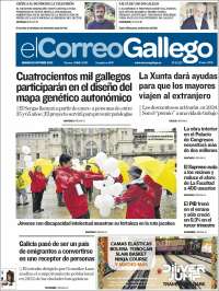 Portada de El Correo Gallego (España)