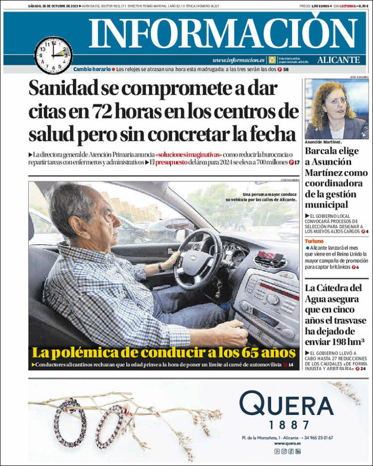 Portada de Diario Información (España)