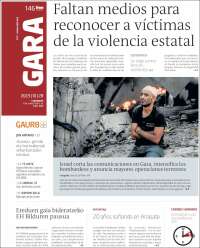 Portada de Gara (España)