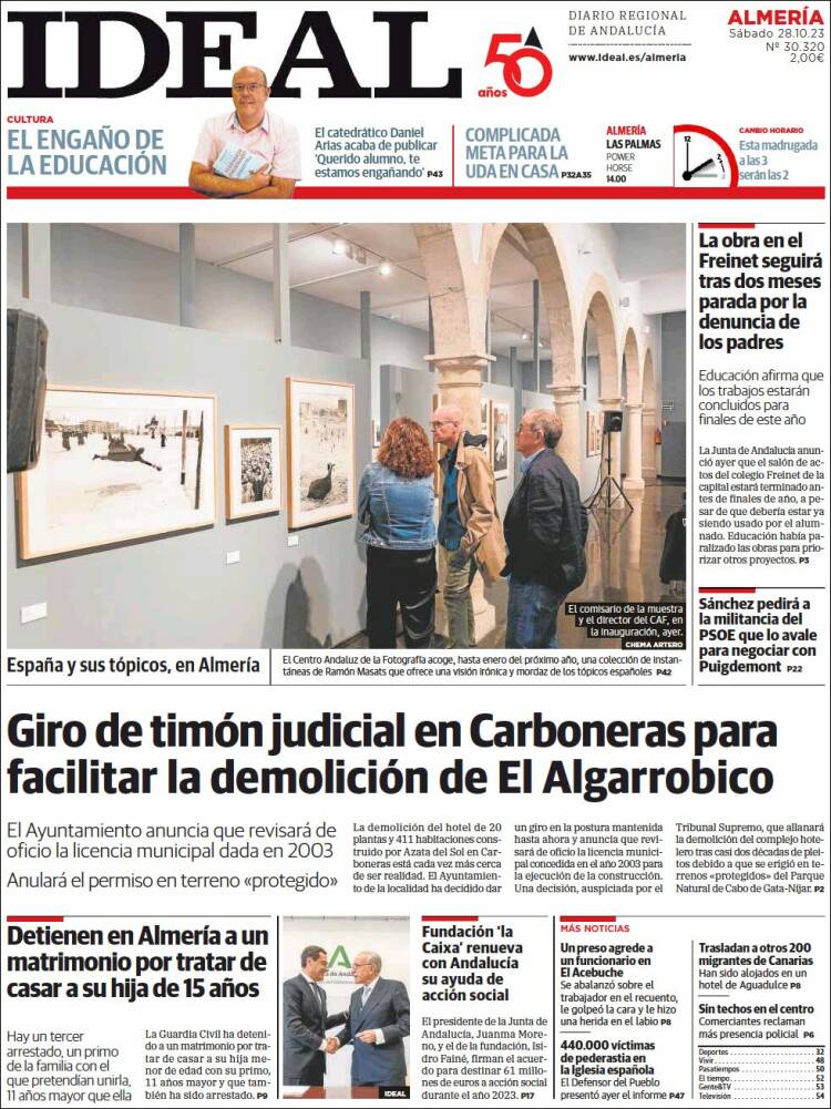 Portada de Ideal Almeria (España)