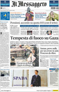 Portada de Il Messaggero (Italia)