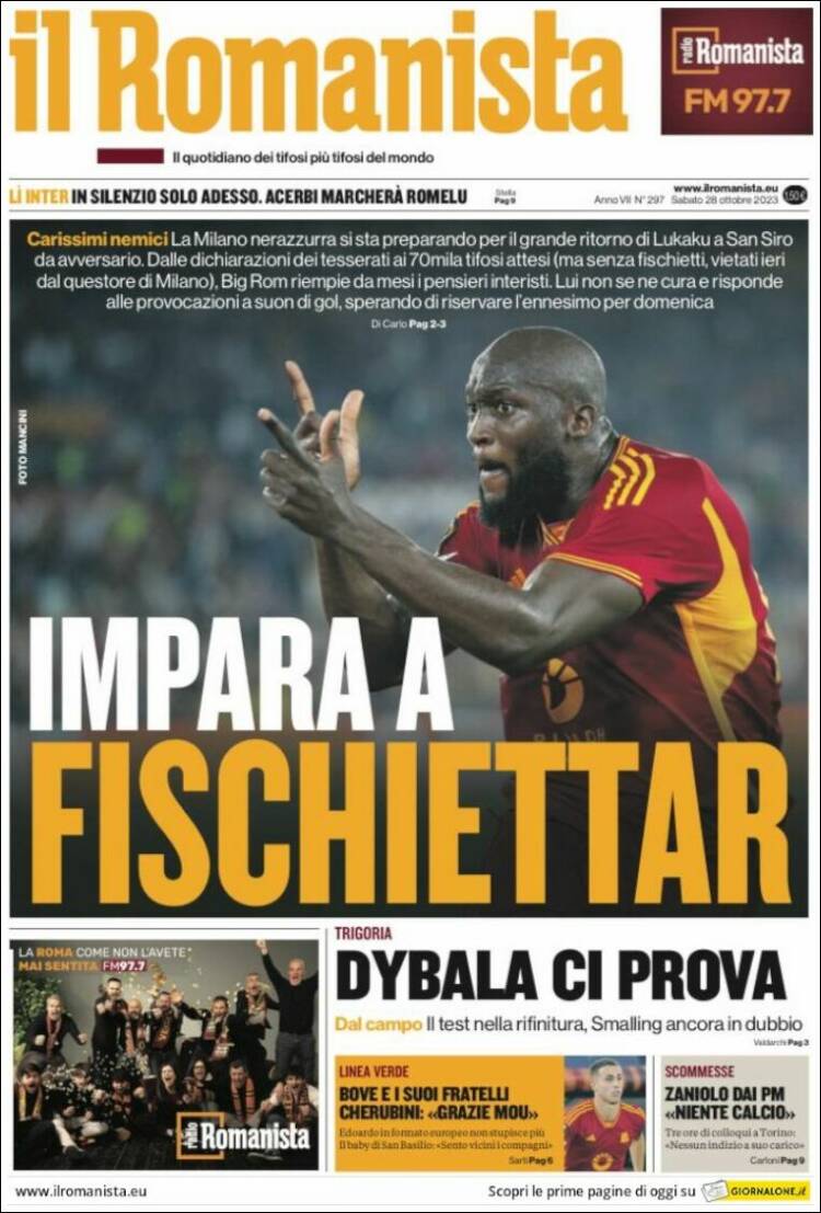 Portada de Romanista (Italia)