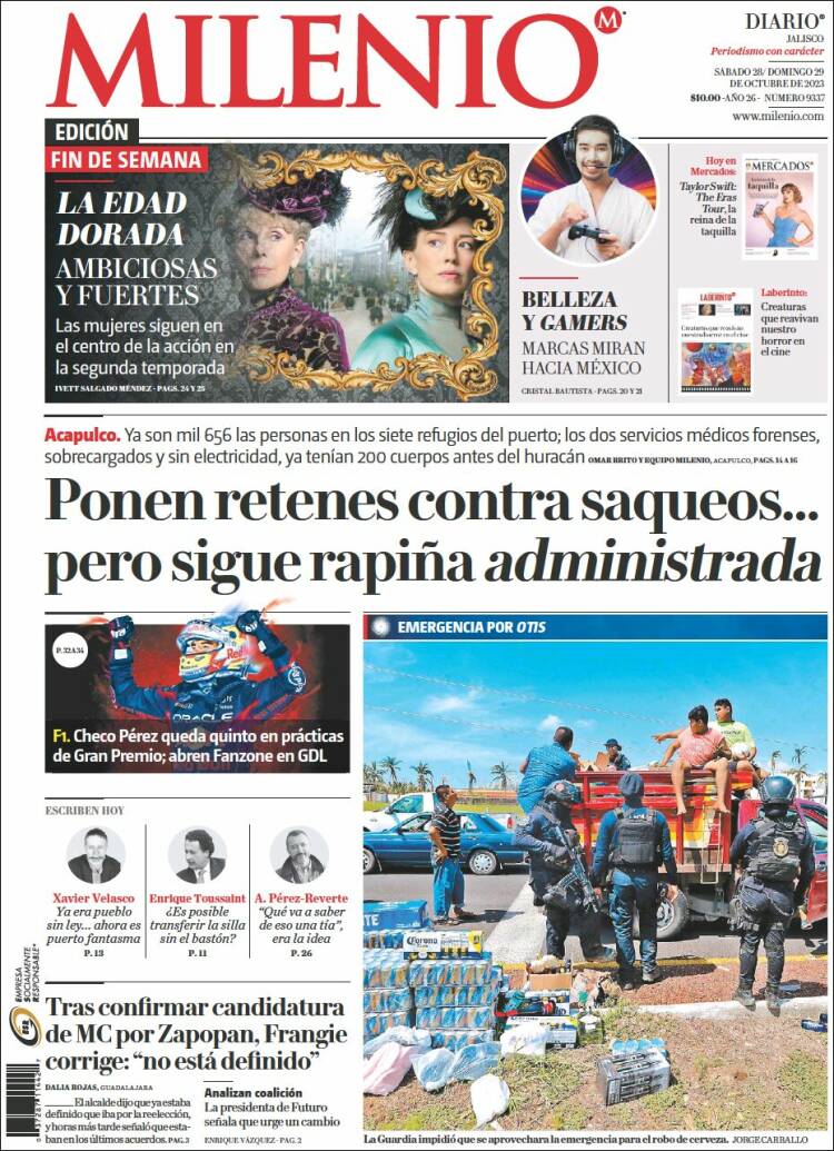 Portada de Milenio - Jalisco (M&eacute;xico)