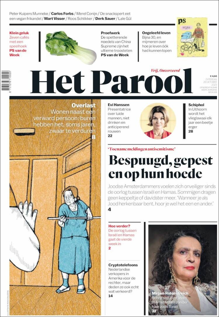 Portada de Het Parool (Pa&iacute;ses Bajos)