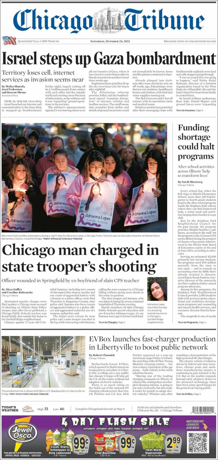 Portada de Chicago Tribune (USA)