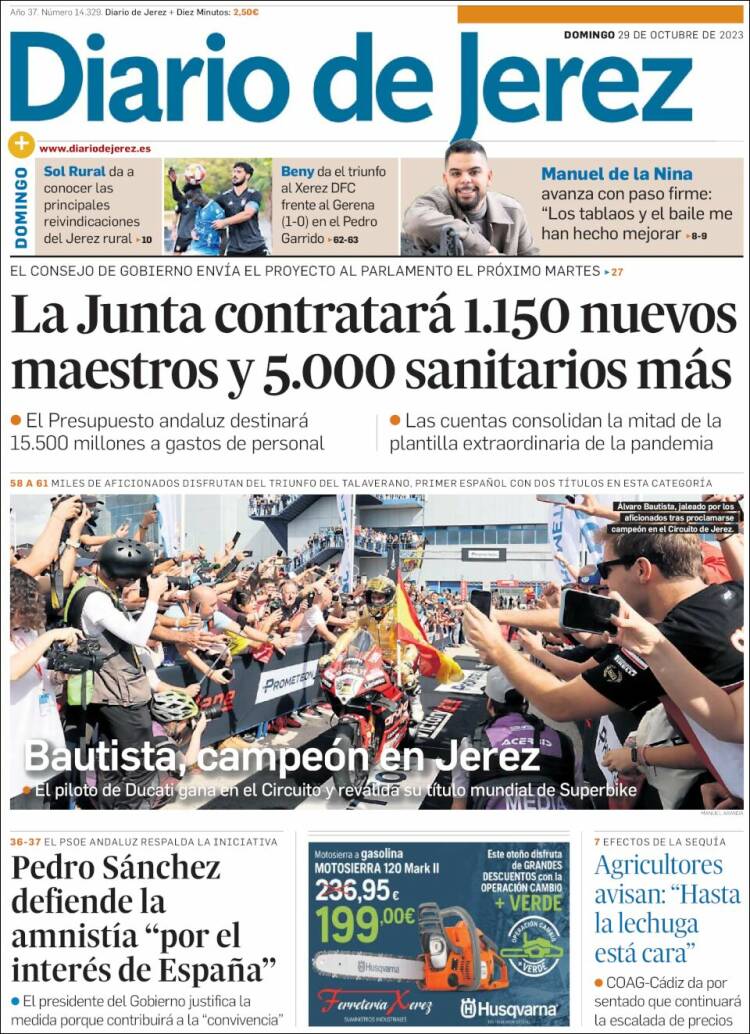 Portada de Diario de Jerez (España)