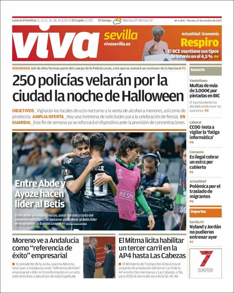 Portada de Viva Sevilla (España)