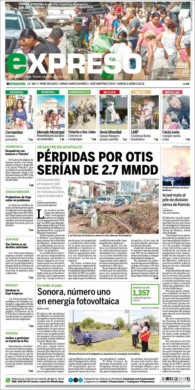 Portada de Expreso (México)