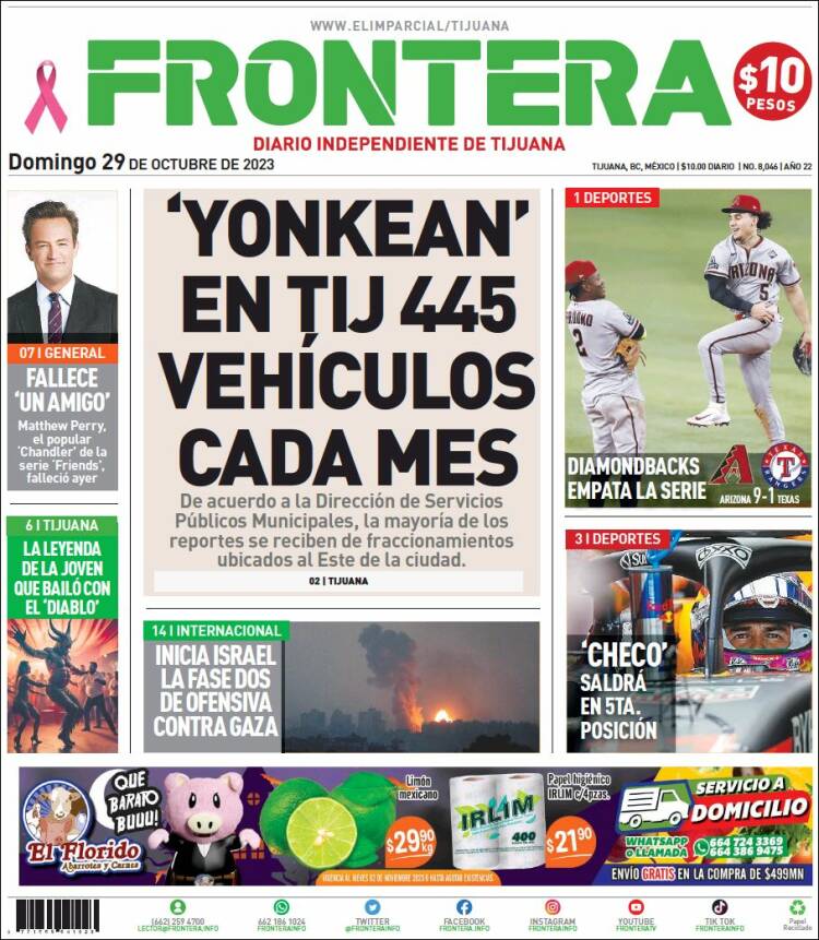 Portada de Frontera (México)