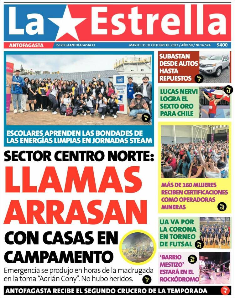 Portada de La Estrella del Norte (Chile)