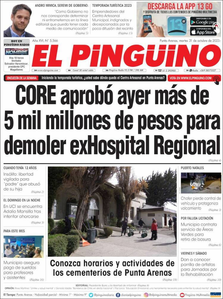 Portada de El Pingüino (Chile)