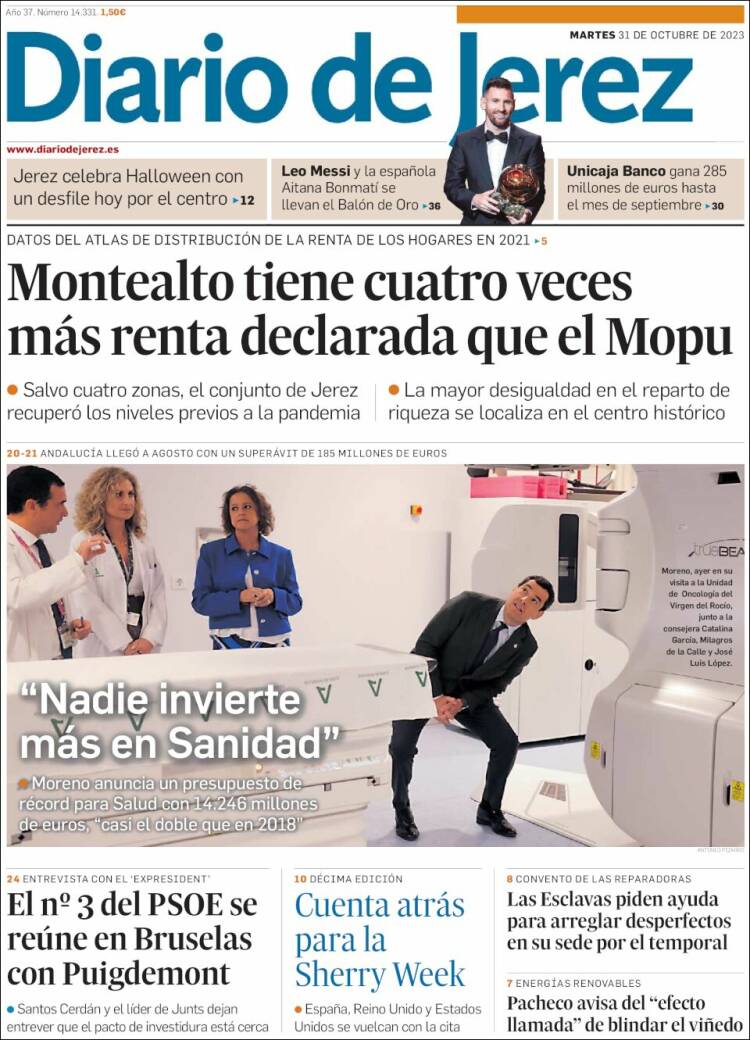 Portada de Diario de Jerez (España)