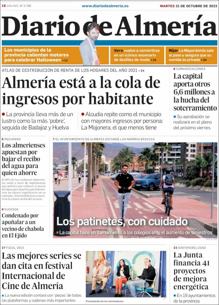 Portada de Diario de Almería (España)