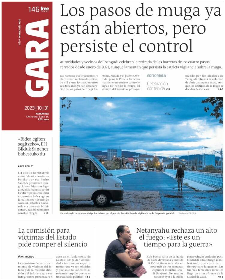 Portada de Gara (España)