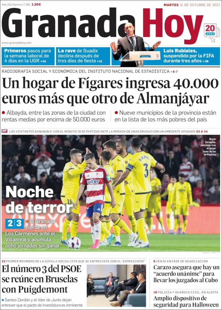 Portada de Granada Hoy (España)