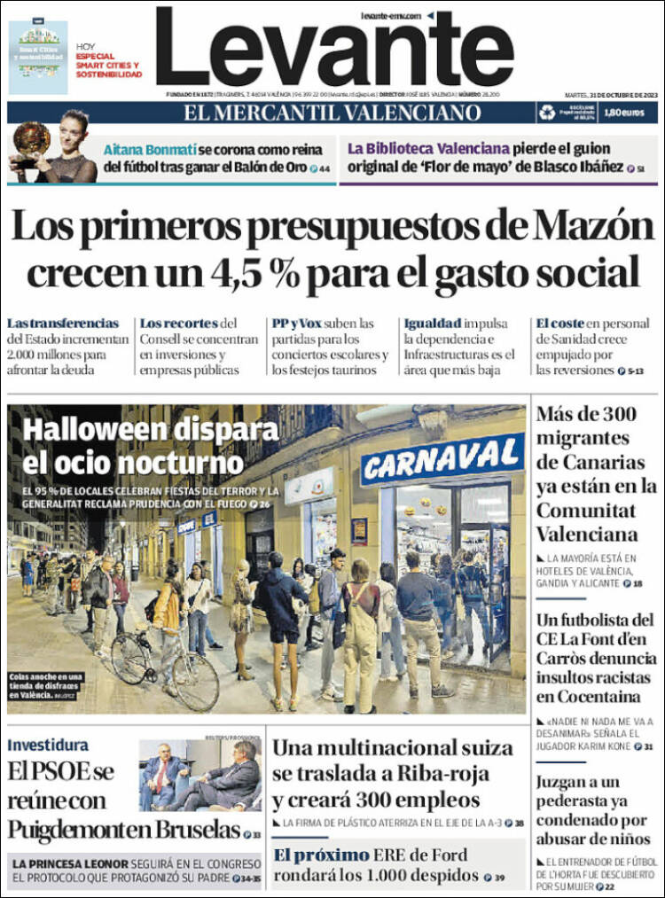 Portada de Levante (España)